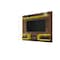 Manhattan Comfort Plaza 64.25 Floating Entertainment Center, Rustic Brown and Yellow 224BMC94 - alternate 2